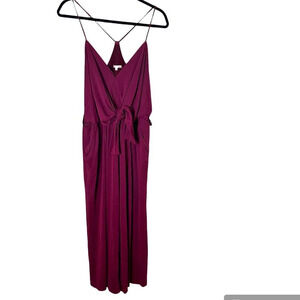 LAJU Los Angeles Halter Back Tie Front Mesh Pantsuit Jumpsuit Onesie size Medium